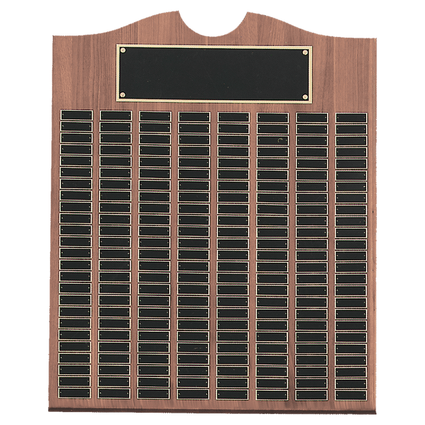 28 X 35 American Walnut Roster Solid Walnut Recognition Plaque W/200 Plates