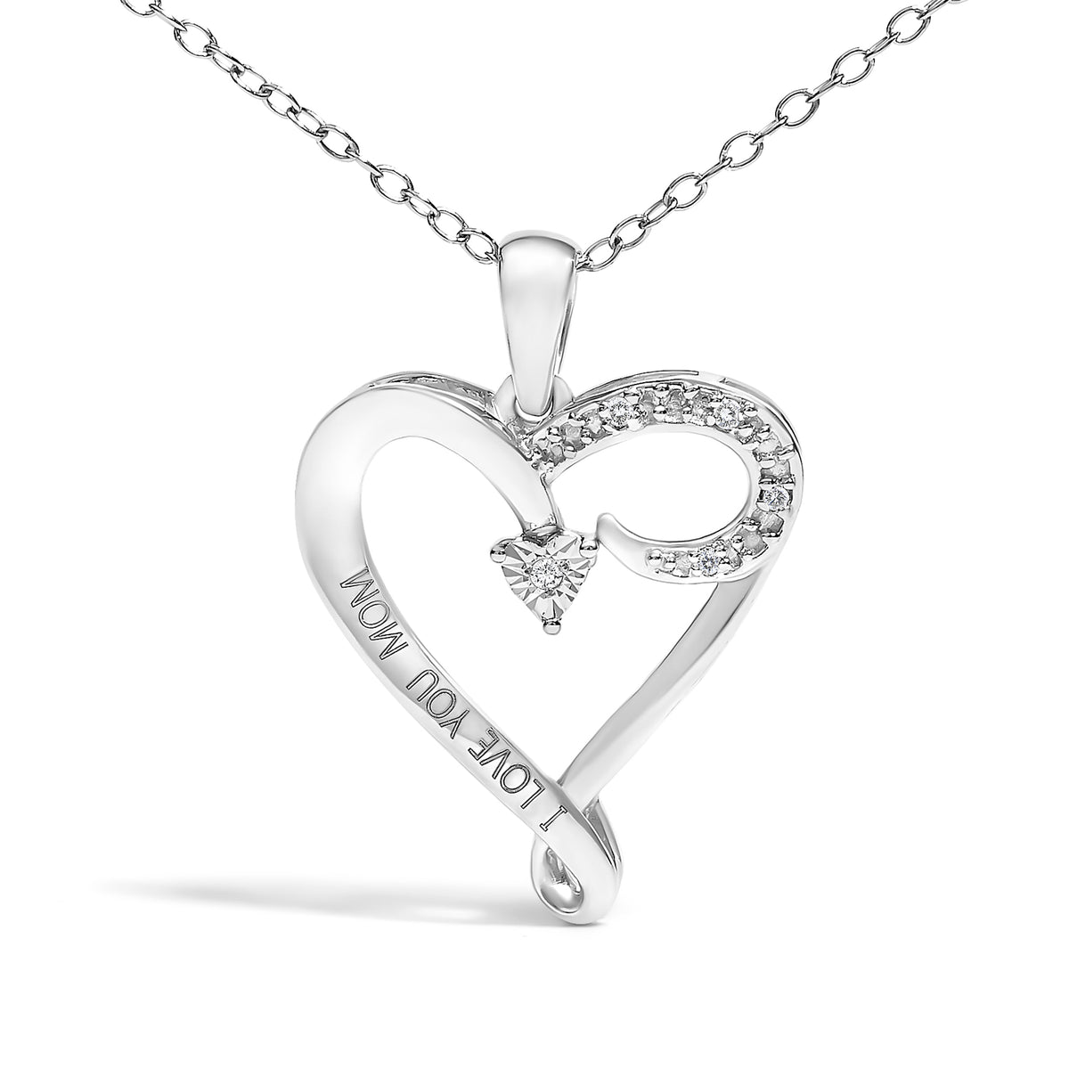 .925 Sterling Silver Diamond Accent 