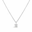 14K Yellow Gold 1/2 Cttw Lab Grown Princess Diamond Solitaire Pendant Necklace