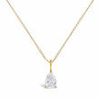 14K White Gold 3/4 Cttw Lab Grown Pear Diamond Solitaire Pendant Necklace