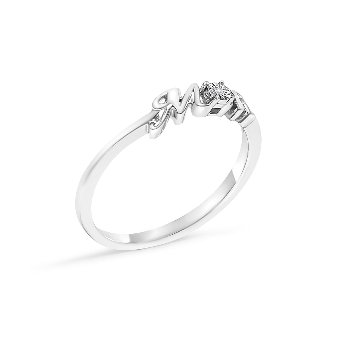 .925 Sterling Silver Diamond Accent 