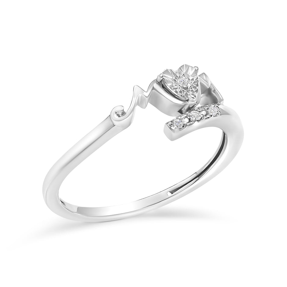 .925 Sterling Silver Diamond Accent 