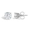 14K White Gold 1 1/10 Cttw Round Diamond Solitaire Stud Earrings