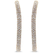 18K Rose Gold 6.90 Cttw Pave Set Diamond Inside Out Eternity Hoop Earrings (F-G Color, VS1-VS2 Clarity)