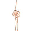 18K Rose Gold 1/2 Cttw Diamond and Freshwater Pearl Double Strand Station Necklace  (G-H Color, SI1-SI2 Clarity) - Adjustable up to 16