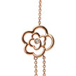 18K Rose Gold 1/2 Cttw Diamond and Freshwater Pearl Double Strand Station Necklace  (G-H Color, SI1-SI2 Clarity) - Adjustable up to 16