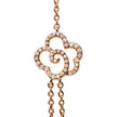 18K Rose Gold 1/2 Cttw Diamond and Freshwater Pearl Double Strand Station Necklace  (G-H Color, SI1-SI2 Clarity) - Adjustable up to 16