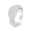 18K White Gold Cluster 2 1/4 Cttw Diamond Fashion Ring (F-G Color, VS1-VS2 Clarity) - Ring Size 7