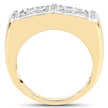 14K Yellow Gold Plated 0.19 Carat Genuine White Diamond .925 Sterling Silver Ring
