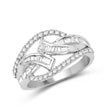 0.72 Carat Genuine White Diamond 14K White Gold Ring (E-F-G Color, VS-SI Clarity)