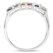 3.61 Carat Genuine Multi Sapphire .925 Sterling Silver Ring