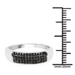 0.22 Carat Genuine Black Diamond .925 Sterling Silver Ring