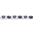 7.41 Carat Genuine Black Sapphire .925 Sterling Silver Bracelet