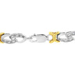 10k Yellow Gold Plated Sterling Silver 1/4 cttw Diamond Infinity and X Link Bracelet (I-J Clarity, I2-I3 Color) - Size 7.25