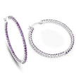 3.00 Carat Genuine Amethyst .925 Sterling Silver Earrings