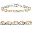9.03 Carat Genuine Citrine .925 Sterling Silver Bracelet