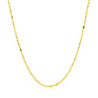 14k Yellow Gold Diamond-Cut Alternating Bead Chain 1.2mm