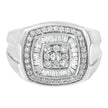 14K White Gold Men's 1 CTTW Diamond Band Ring