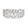 0.32 Carat Genuine Champagne Diamond .925 Sterling Silver Ring