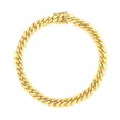 7.0mm 14k Yellow Gold Classic Miami Cuban Solid Bracelet