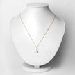 0.53 Carat Genuine Ethiopian Opal and White Diamond 10K Yellow Gold Pendant