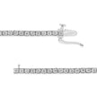 14K White Gold 1.0 Cttw Miracle Set Round-Cut Lab Grown Diamond Illusion Tennis Bracelet (F-G Color, VS2-SI1 Clarity) Size 7