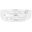 0.70 Carat Genuine White Sapphire .925 Sterling Silver Ring