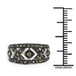 0.27 Carat Genuine Green Diamond .925 Sterling Silver Ring
