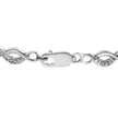 .925 Sterling Silver Prong Set Diamond Accent Curved Spiral Link Bracelet (I-J Color, I3 Clarity) - 7.25