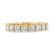 14K Yellow Gold 3.00 Cttw Shared Prong Set Round Cut Diamond Eternity Band (J-K Color, VS1-VS2 Clarity) - Ring Size 7