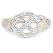 14K Yellow Gold Plated 0.21 Carat Genuine White Diamond .925 Sterling Silver Ring
