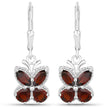 2.60 Carat Genuine Garnet .925 Sterling Silver Earrings