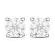 1.02 Carat Genuine White Diamond 14K White Gold Earrings
