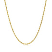 2.0mm 10k Yellow Gold Solid Diamond Cut Rope Chain