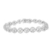 .925 Sterling Silver 1/2 Cttw Diamond Nested Circle Miracle Set Open Wheel 7