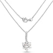 4.46 Carat Genuine White Cubic Zirconia .925 Sterling Silver Pendant