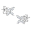 14K White Gold 1/2 Cttw Marquise Diamond 8 Stone Floral Leaf Stud Earrings (H-I Color, SI1-SI2 Clarity)