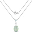 11.92 Carat Genuine Prehnite .925 Sterling Silver Pendant