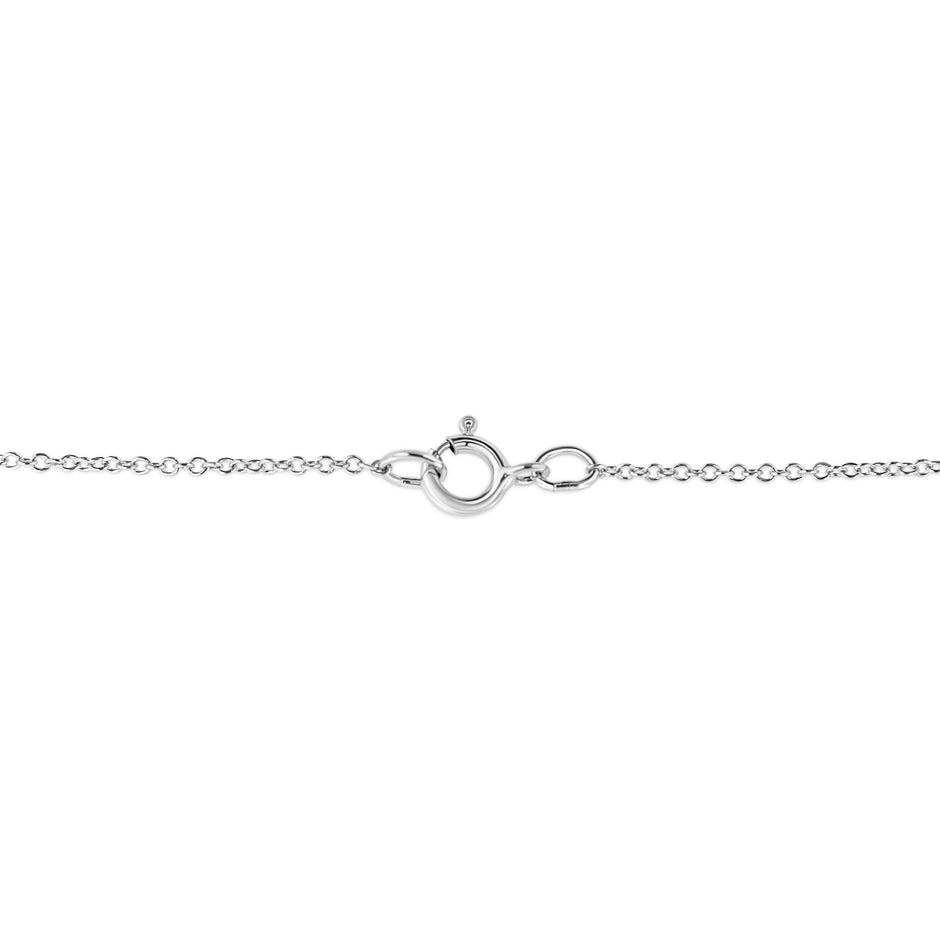 .925 Sterling Silver Pave-Set Diamond Accent Kite Shape 18
