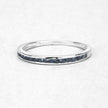 0.20 Carat Genuine Blue Diamond .925 Sterling Silver Ring