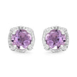 1.46 Carat Genuine Amethyst .925 Sterling Silver Earrings