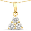 0.51 Carat Genuine Lab Grown Diamond 14K Yellow Gold Pendant