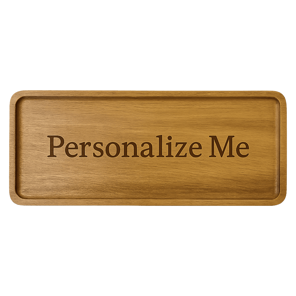 Acacia Charcuterie Board - 13.8x5.5 - Personalized With Your Special Message For The Occasion - Tableware - Custom Crafting Alliance, LLC
