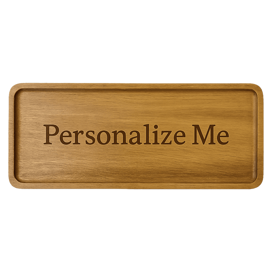 Acacia Charcuterie Board - 13.8x5.5 - Personalized With Your Special Message For The Occasion - Tableware - Custom Crafting Alliance, LLC