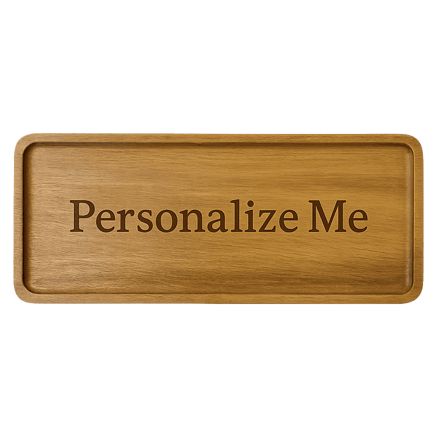 Acacia Charcuterie Board - 13.8x5.5 - Personalized With Your Special Message For The Occasion - Tableware - Custom Crafting Alliance, LLC