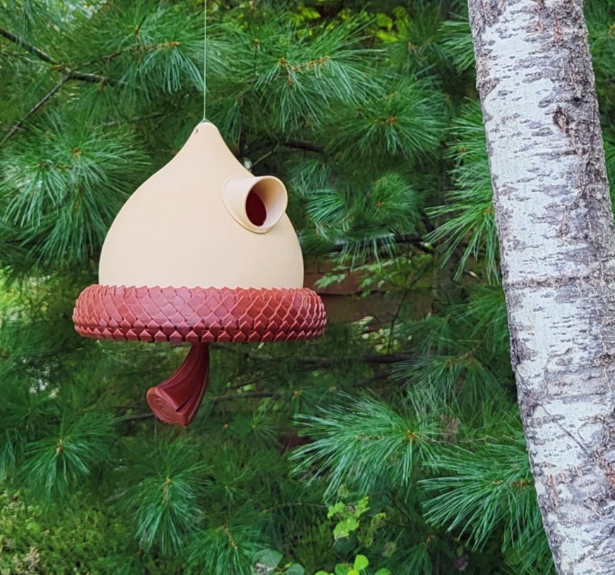 Acorn Birdhouse | Hanging Outdoor Bird Shelter | Weatherproof & Easy to Clean - Bird House - Custom Crafting Alliance, LLC