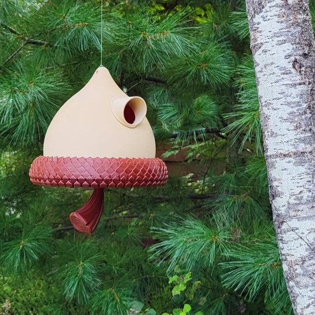 Acorn Birdhouse | Hanging Outdoor Bird Shelter | Weatherproof & Easy to Clean - Bird House - Custom Crafting Alliance, LLC