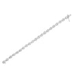 .925 Sterling Silver 1/10 Cttw Miracle-Set Diamond Pear Shape and Bezel Link Bracelet (I-J Color, I3 Clarity) - 7.25