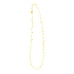 14K Yellow Gold Necklace with Dangling Hearts