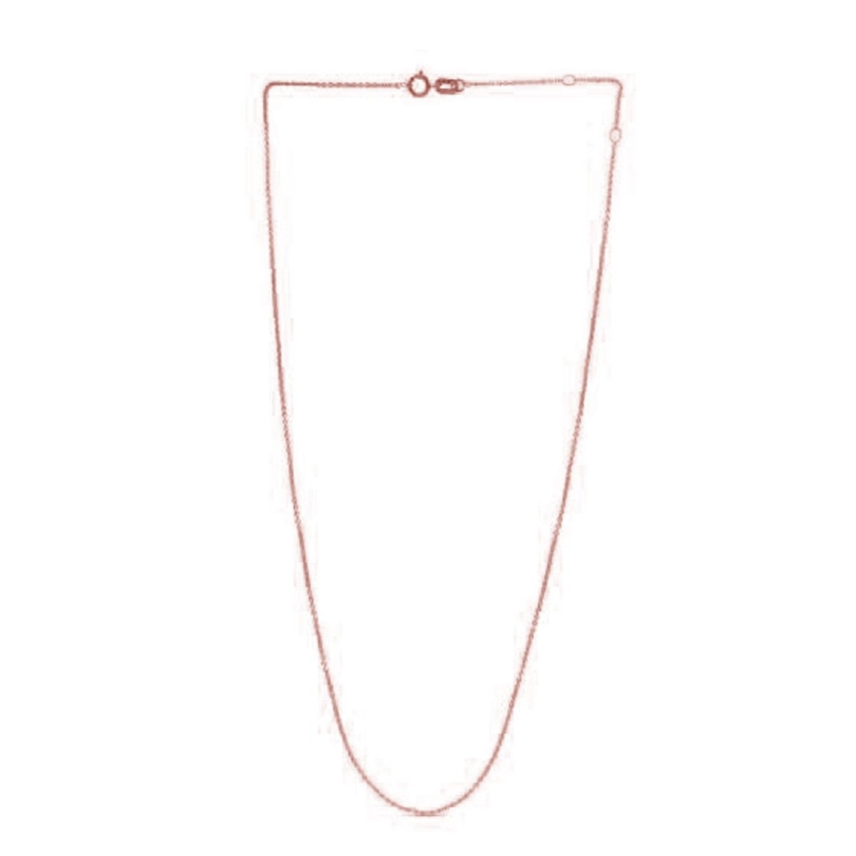 Adjustable Cable Chain in 14k Rose Gold (0.97 mm) - Necklaces - Custom Crafting Alliance, LLC